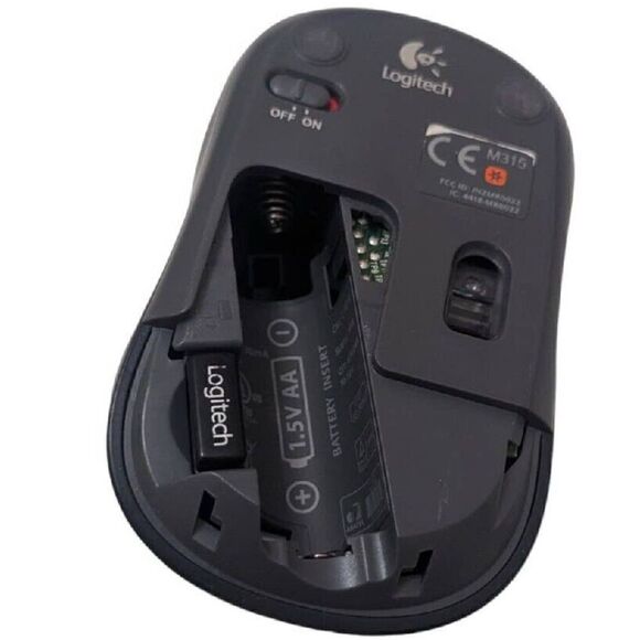 Logitech Wireless‎ Mouse M315 M317 M325 Silver Gray Mini Very Good - Picture 4 of 4